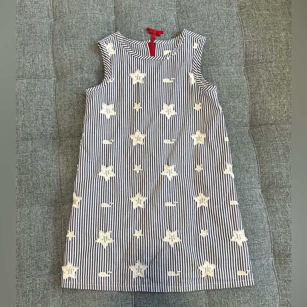 Vineyard Vines~ Girls Navy and White Striped Dress